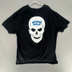 WWE‎ Authentic Stone Cold Steve Austin 3:16 Skull Graphic T-Shirt Black XL Mens